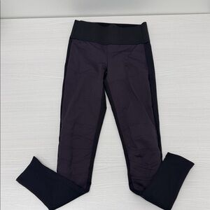 Koral Black and Dark Purple Leggings